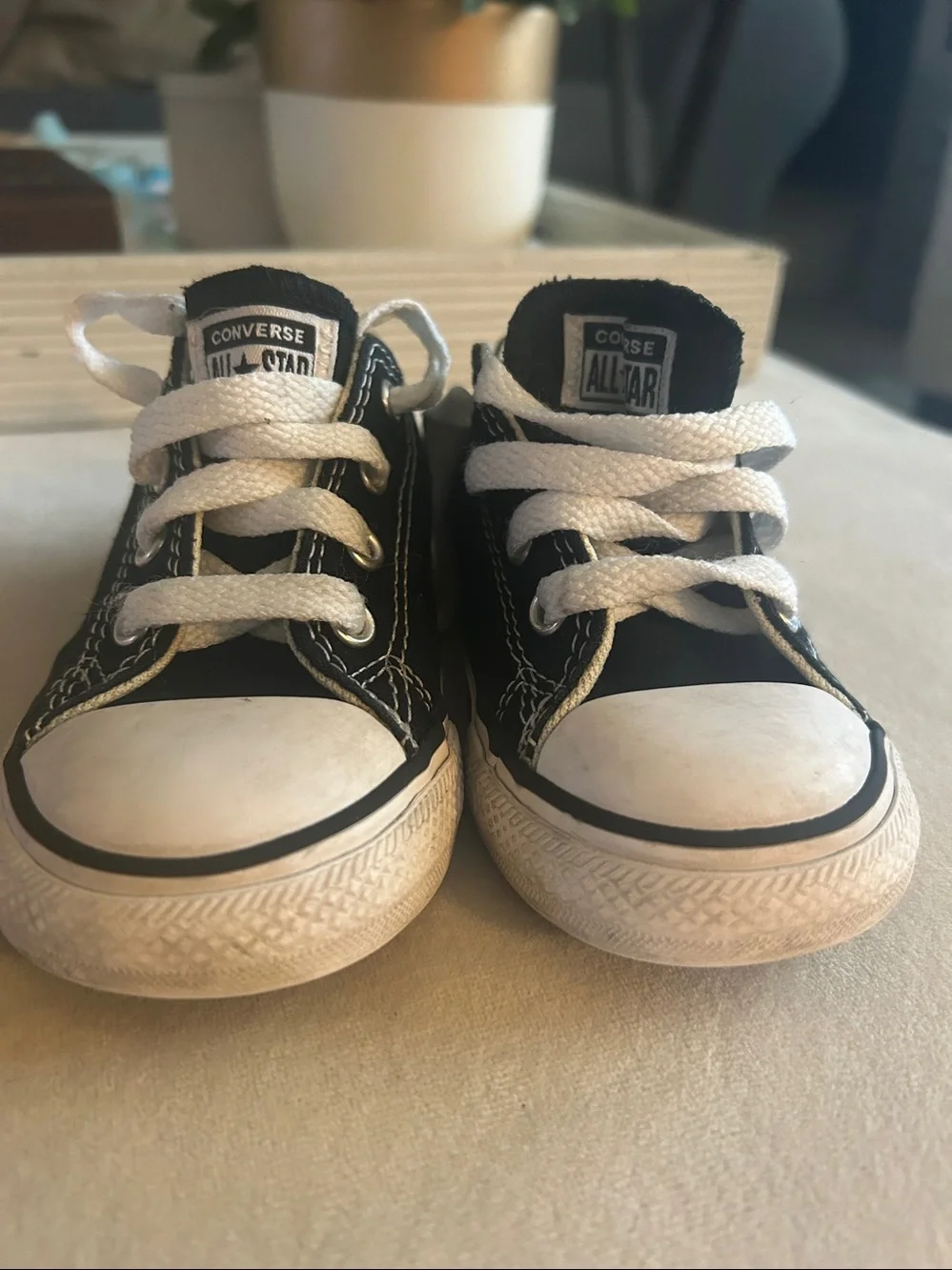 Converse Kids Black and White Low-Top Sneakers